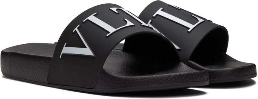 Valentino Garavani Black VLTN Slides - Picture 2