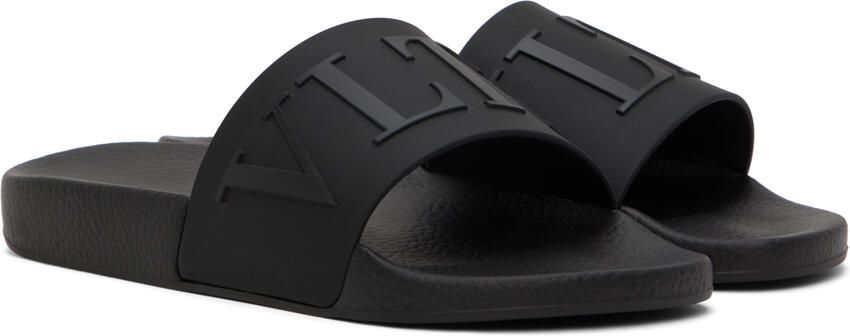 Valentino Garavani Black VLTN Slides - Picture 2