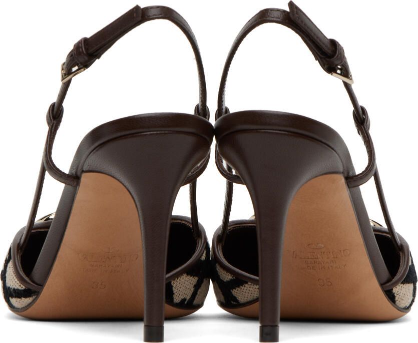 Valentino Garavani Brown & Beige VLogo Heels