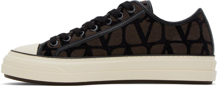 Valentino Garavani Brown Iconographe Totaloop Sneakers - Picture 3