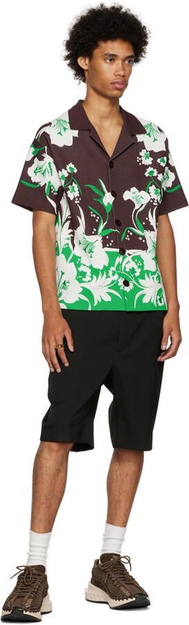 Valentino Garavani Brown Outdoor Crochet Sneakers - Picture 4