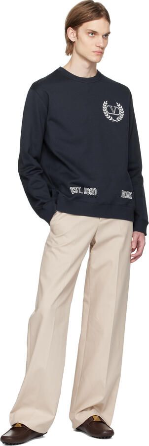 Valentino Garavani Brown Roman Stud Loafers - Picture 3