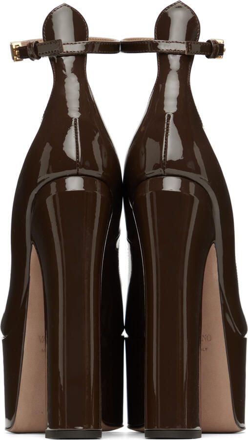 Valentino Garavani Brown Tan-Go Platform Heels - Picture 3