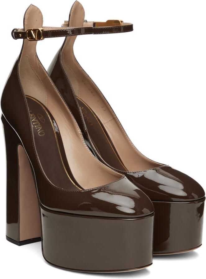 Valentino Garavani Brown Tan-Go Platform Heels - Picture 2