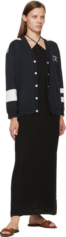 Valentino Garavani Brown VLogo Chain Slides - Picture 3