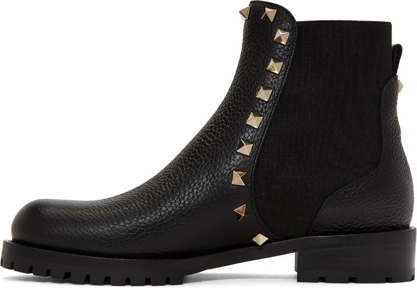 Valentino Garavani Grained Leather Rockstud Boots