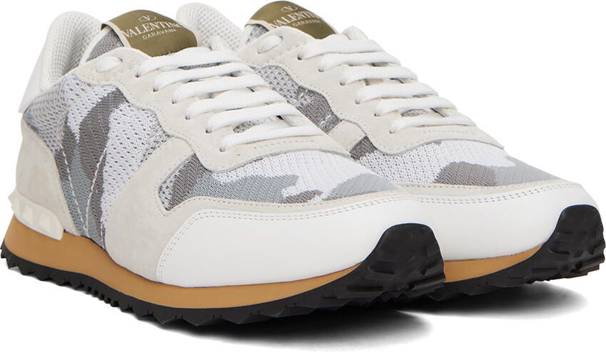 Valentino Garavani Gray Rockrunner Sneakers - Picture 2