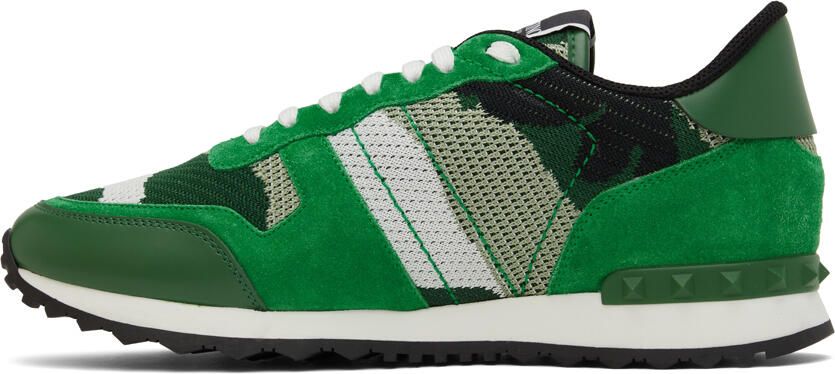 Valentino Garavani Green Rockrunner Sneakers - Picture 3