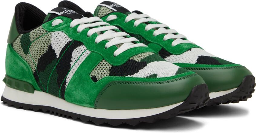 Valentino Garavani Green Rockrunner Sneakers - Picture 2
