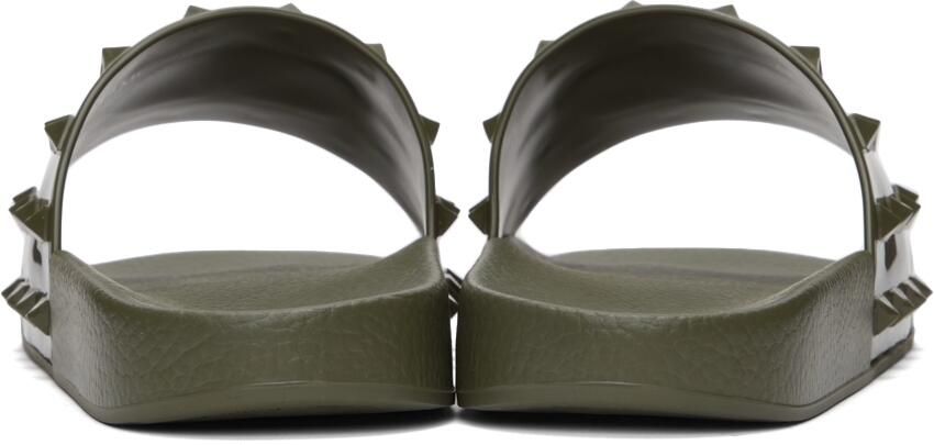 Valentino Garavani Green Rubber Summer VLogo Slides - Picture 2