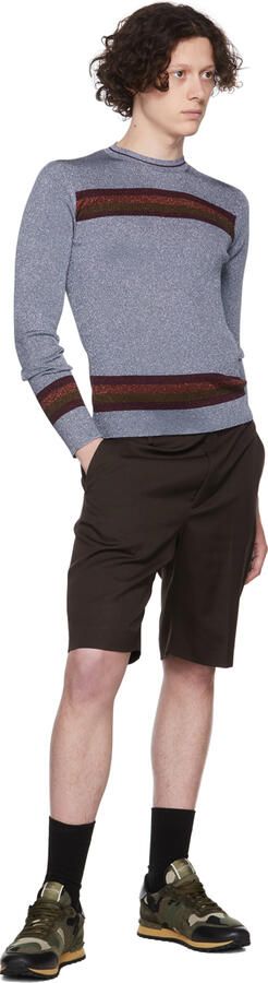 Valentino Garavani Khaki & Black Rockrunner Low-Top Sneakers - Picture 4