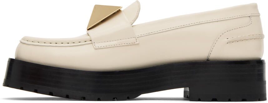 Valentino Garavani Off-White One Stud Loafers - Picture 3