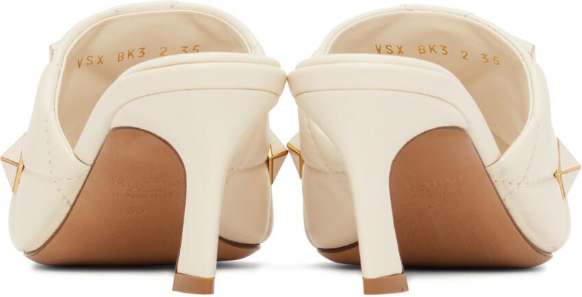 Valentino Garavani Off-White Quilted Heeled Sandals