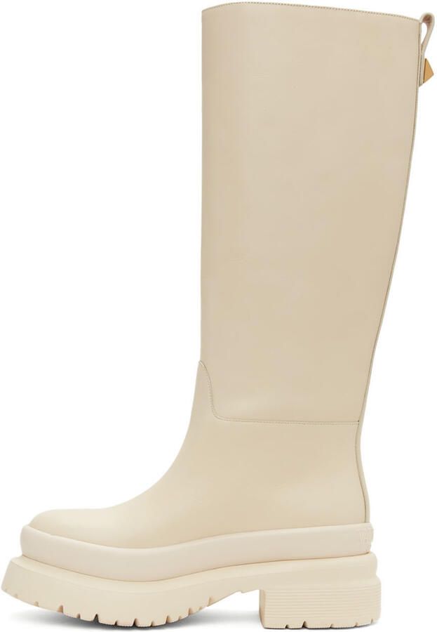 Valentino Garavani Off-White Roman Stud Boots