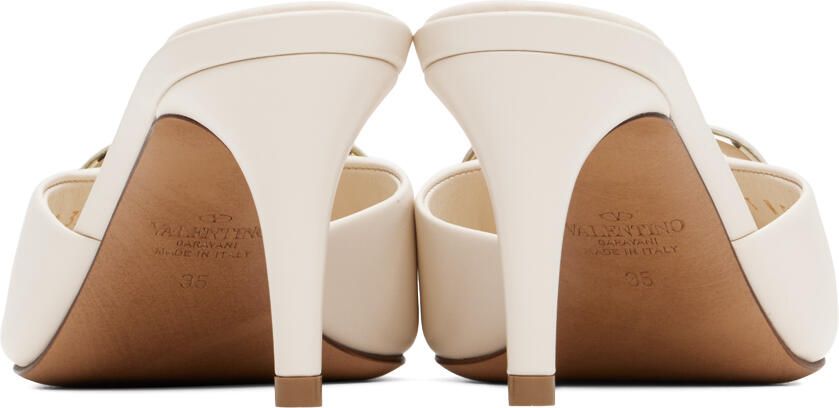 Valentino Garavani Off-White VLogo Heeled Sandals - Picture 5