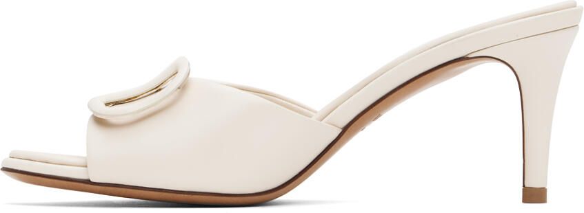 Valentino Garavani Off-White VLogo Heeled Sandals - Picture 2
