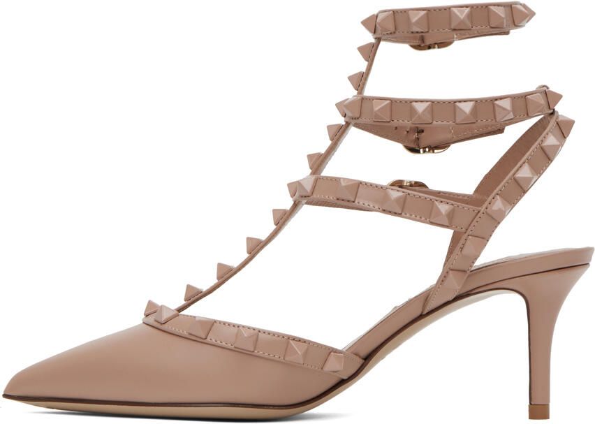 Valentino Garavani Pink Caged Rockstud Heels - Picture 3