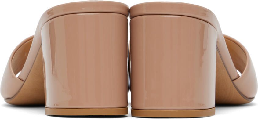 Valentino Garavani Pink One Stud Heeled Sandals