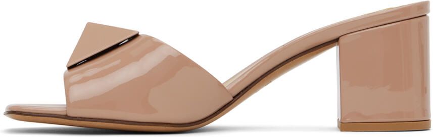 Valentino Garavani Pink One Stud Heeled Sandals - Picture 4