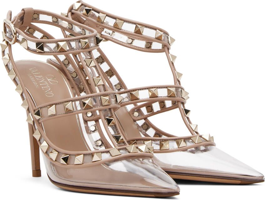 Valentino Garavani Pink Rockstud Heels - Picture 2