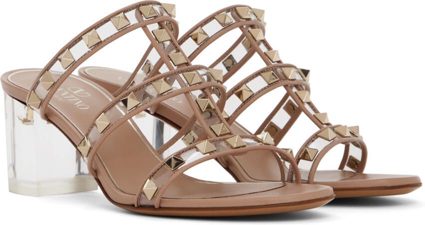 Valentino Garavani Pink Rockstud Sandals - Picture 2
