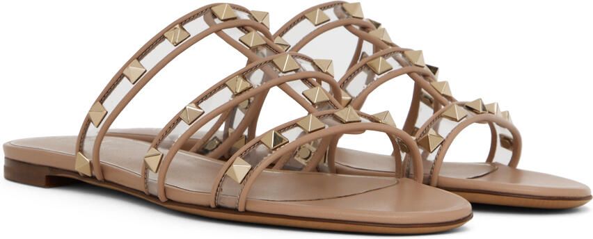 Valentino Garavani Pink Rockstud Slides - Picture 2