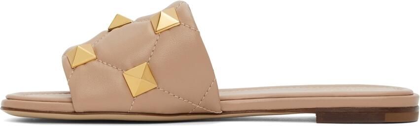 Valentino Garavani Pink Roman Stud Sandals - Picture 4