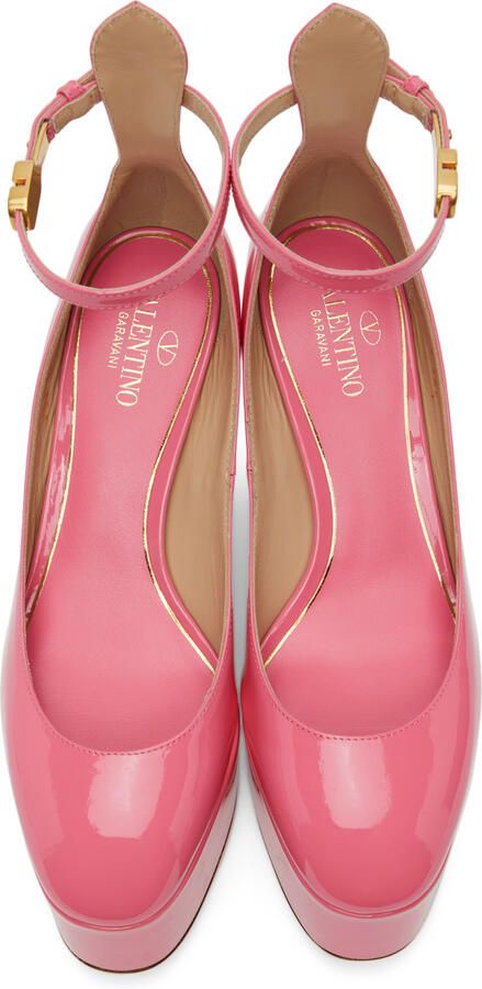 Valentino Garavani Pink Tan-Go Platform Pump Heels - Picture 3