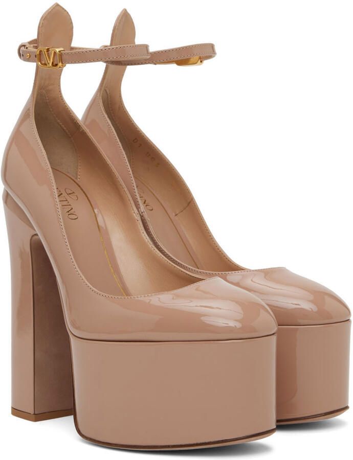 Valentino Garavani Pink Tan-Go Platform Pumps - Picture 2