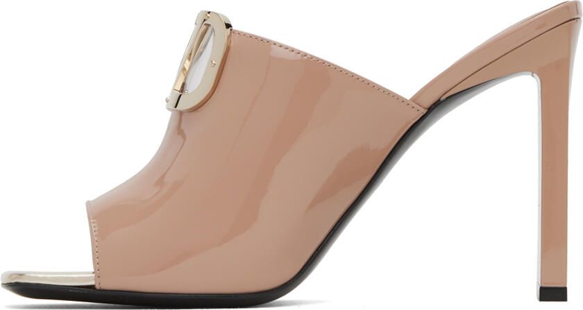 Valentino Garavani Pink VLogo Heeled Sandals - Picture 3