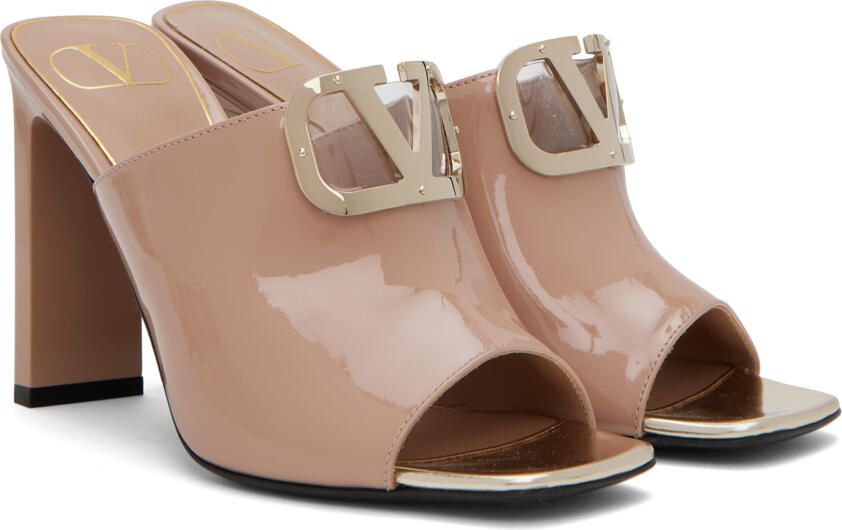 Valentino Garavani Pink VLogo Heeled Sandals - Picture 2