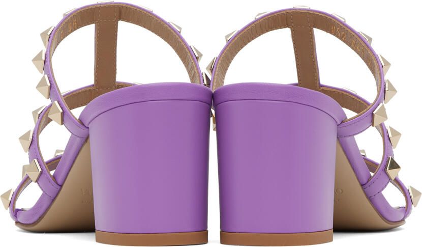 Valentino Garavani Purple Rockstud Heeled Sandals