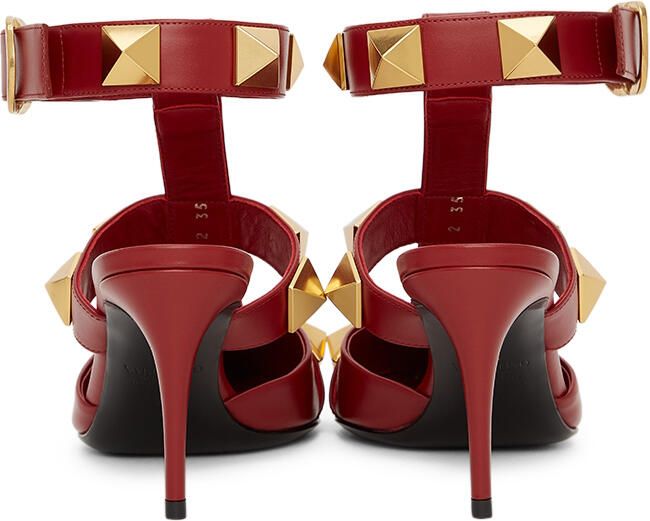 Valentino Garavani Red Roman Stud 80 Heels - Picture 4