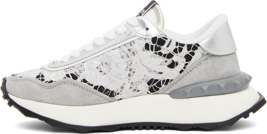Valentino Garavani Silver Lacerunner Sneakers - Picture 3