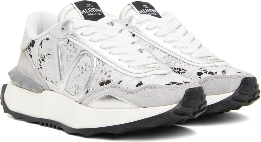 Valentino Garavani Silver Lacerunner Sneakers - Picture 2