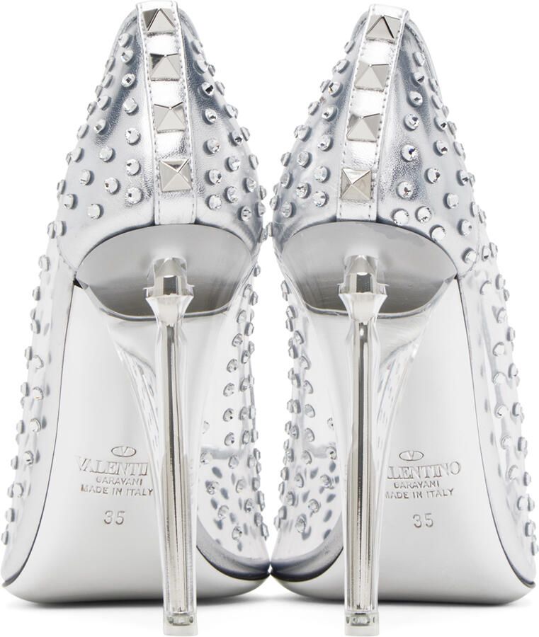 Valentino Garavani Silver Rockstud Heels