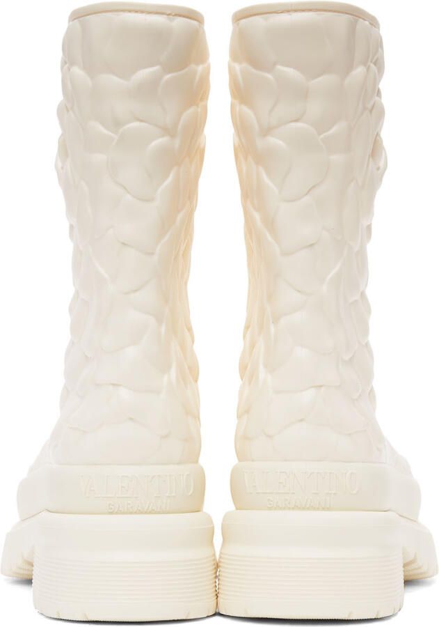 Valentino Garavani White 03 Rose Edition Atelier Mid-Calf Boots - Picture 3
