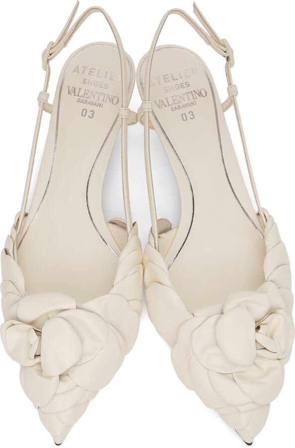 Valentino Garavani White 03 Rose Edition Atelier Petal Heels