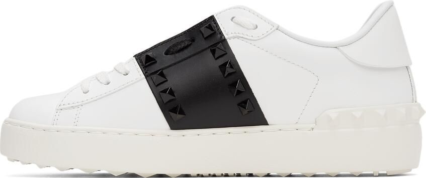 Valentino Garavani White & Black '11' Rockstud Untitled Sneakers - Picture 4