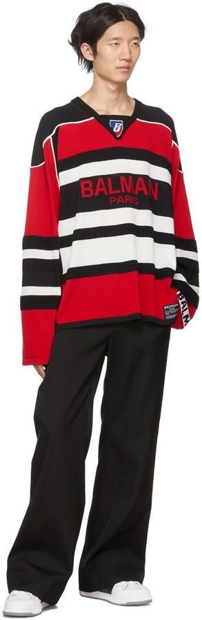 Valentino Garavani White & Black Open Skate Sneakers - Picture 4