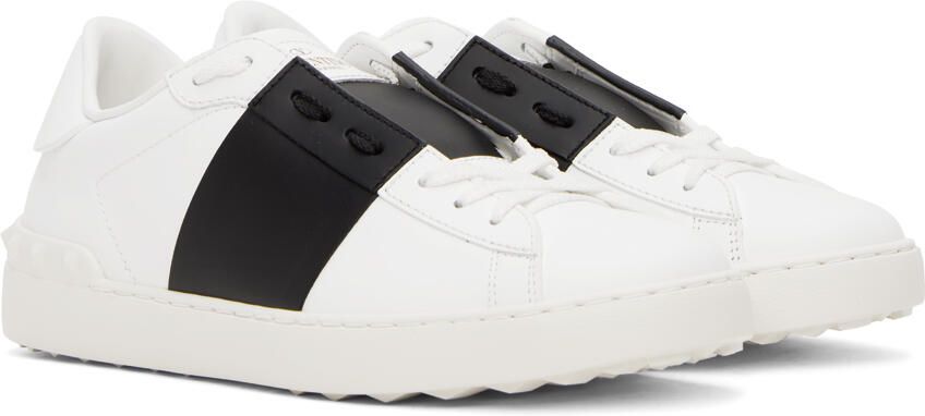 Valentino Garavani White & Black Open Sneakers - Picture 2