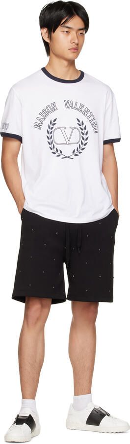 Valentino Garavani White & Black Open Sneakers - Picture 4