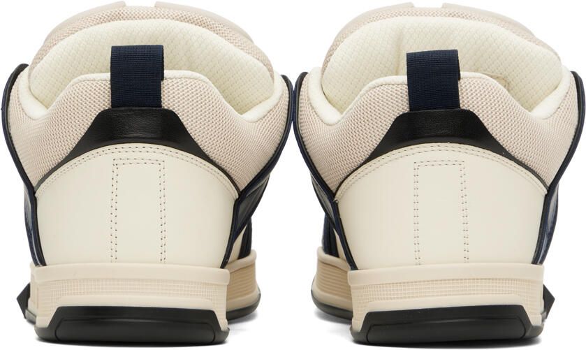 Valentino Garavani White & Navy Open Skate Sneakers - Picture 2