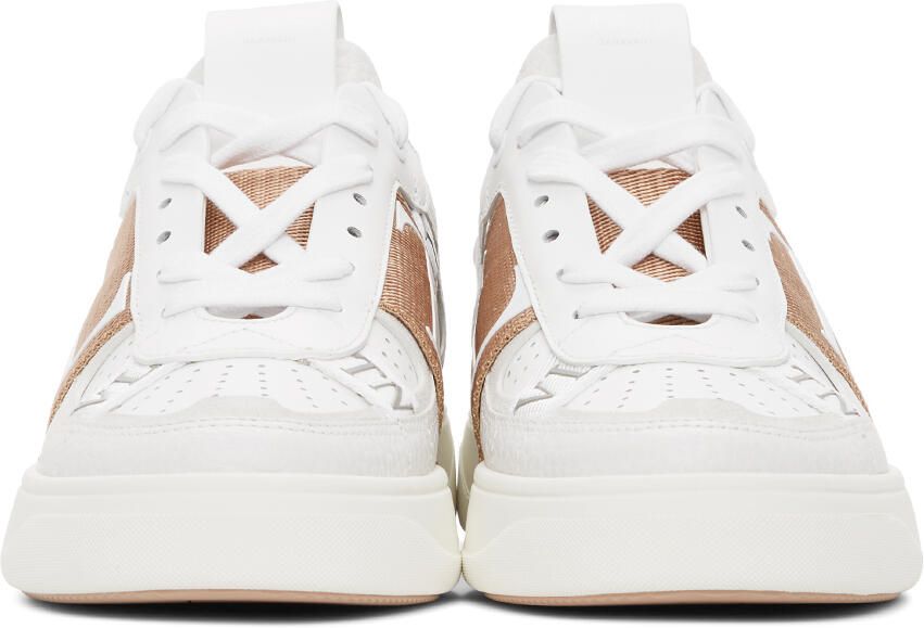 Valentino Garavani White & Pink 'VL7N' Sneakers - Picture 3