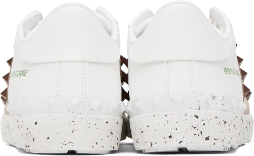 Valentino Garavani White & Tan 'Open For A Change' Sneakers