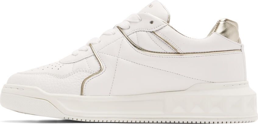 Valentino Garavani White One Stud Low-Top Sneakers - Picture 3