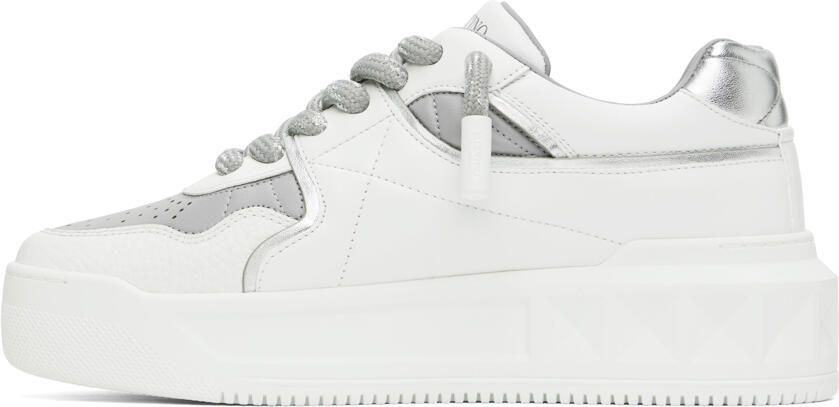 Valentino Garavani White One Stud Low-Top Sneakers - Picture 3