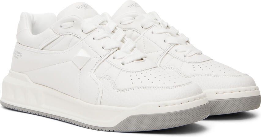 Valentino Garavani White One-Stud Sneakers - Picture 2
