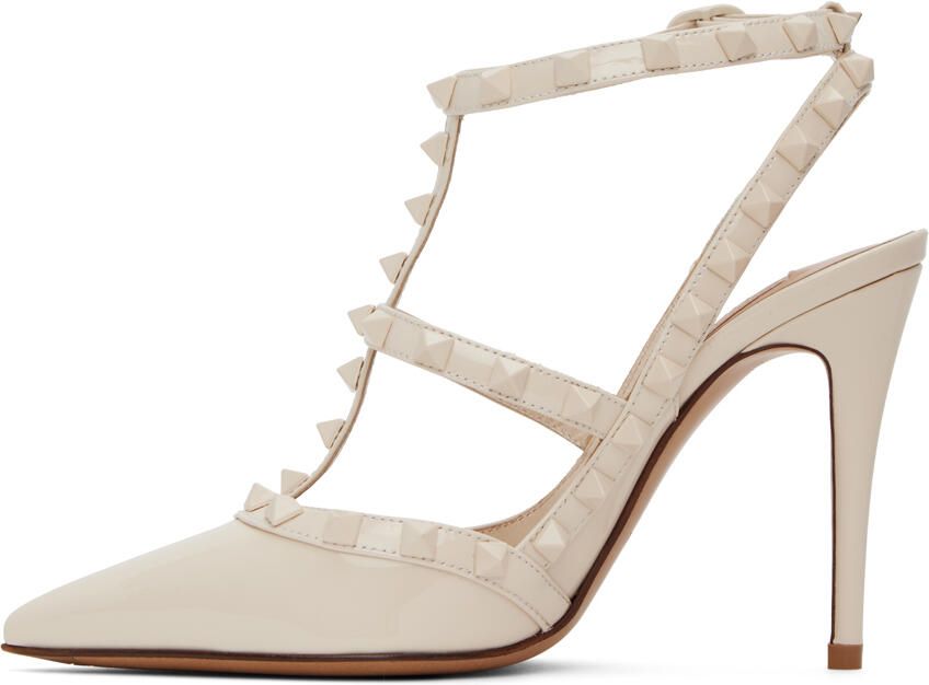 Valentino Garavani White Rockstud Heels - Picture 3