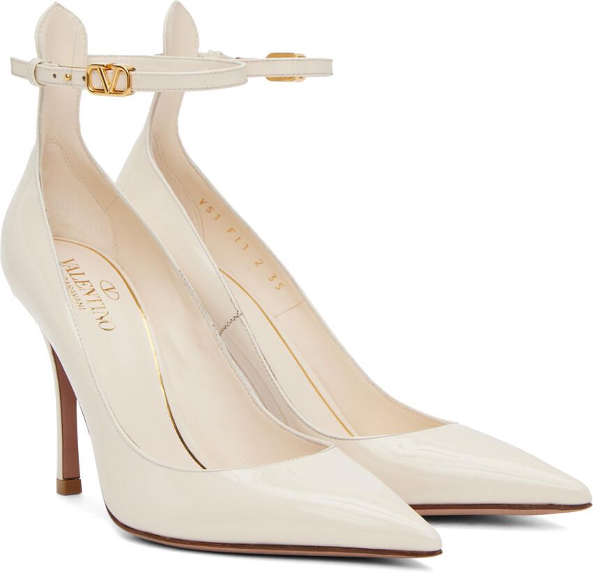 Valentino Garavani White Tan-Go Heels